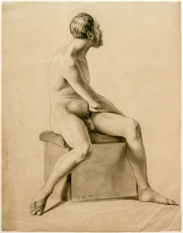 Studio di nudo mascchile, 1867